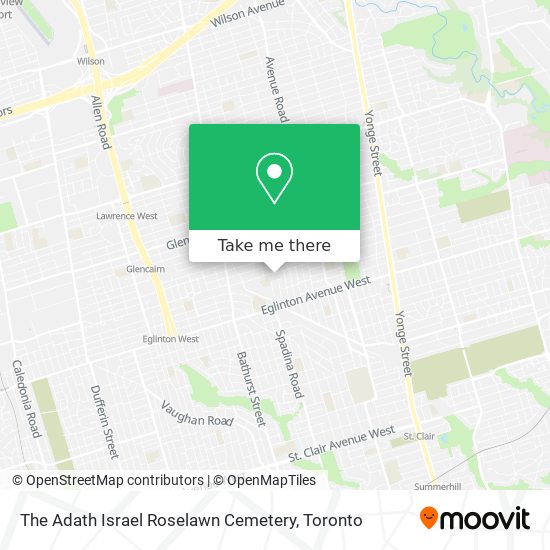 The Adath Israel Roselawn Cemetery plan