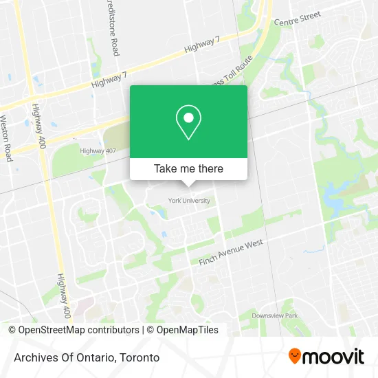 Archives Of Ontario map