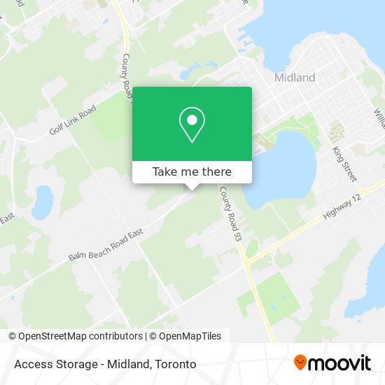 Access Storage - Midland map