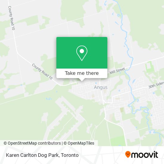 Karen Carlton Dog Park map