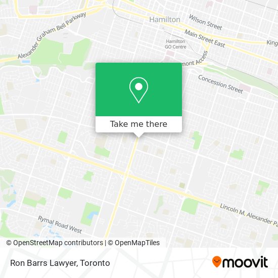 Ron Barrs Lawyer map