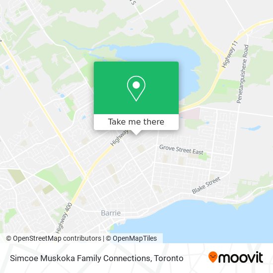 Simcoe Muskoka Family Connections map