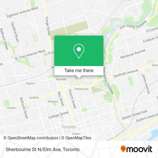 Sherbourne St N/Elm Ave map