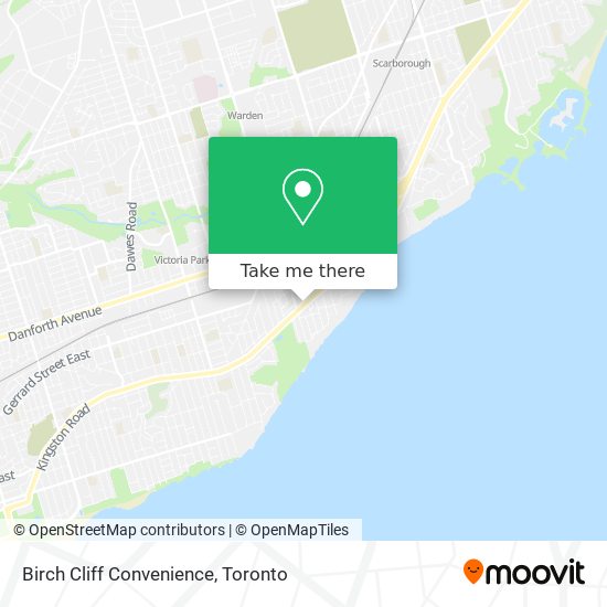 Birch Cliff Convenience map