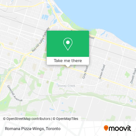 Romana Pizza-Wings map