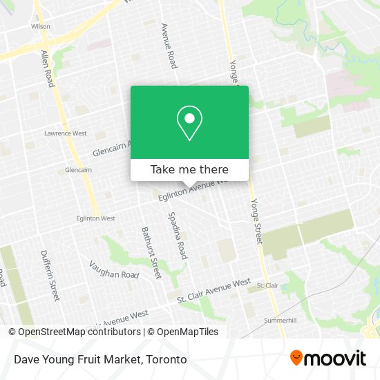 Dave Young Fruit Market map