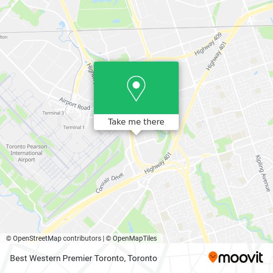 Best Western Premier Toronto map