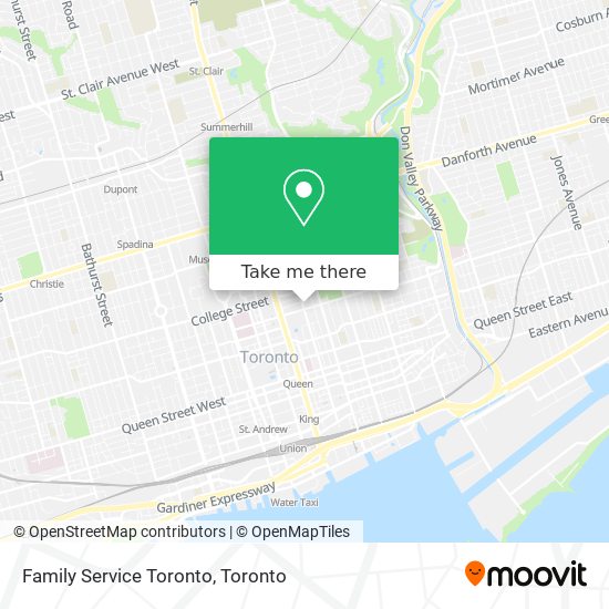 Family Service Toronto map