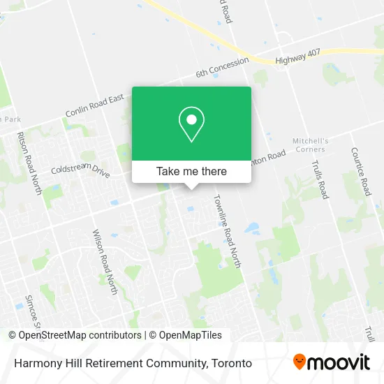 Harmony Hill Retirement Community map
