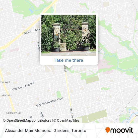 Alexander Muir Memorial Gardens map