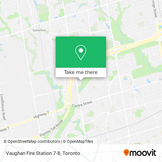 Vaughan Fire Station 7-8 map