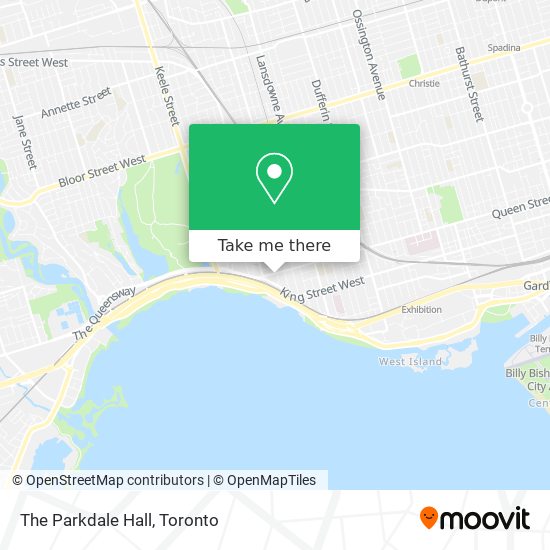 The Parkdale Hall map