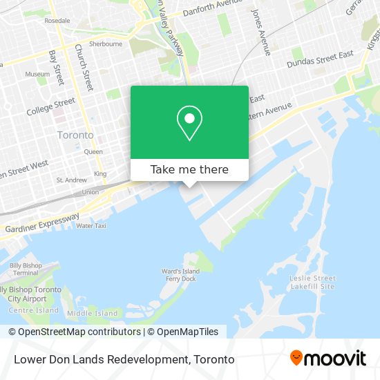 Lower Don Lands Redevelopment map