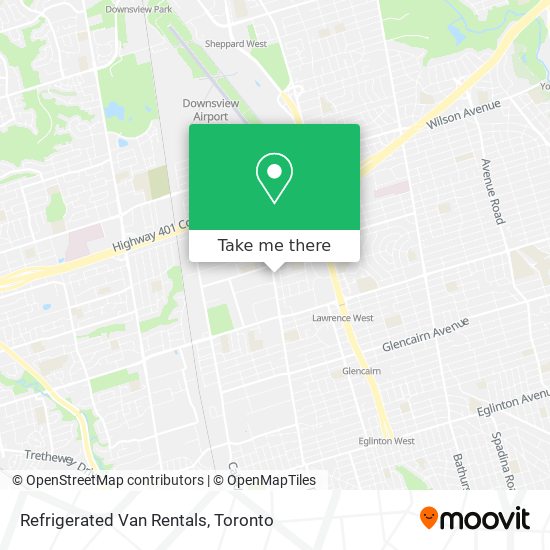 Refrigerated Van Rentals map