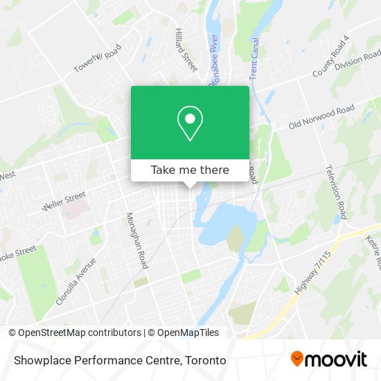 Showplace Performance Centre map