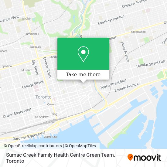 Sumac Creek Family Health Centre Green Team map