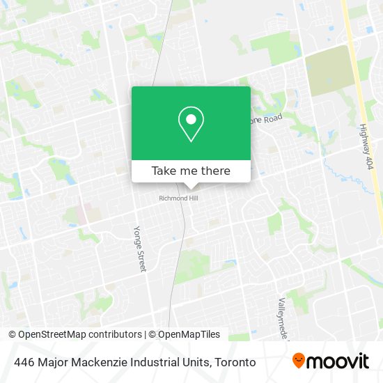 446 Major Mackenzie Industrial Units map