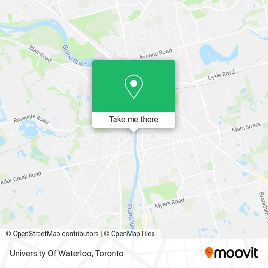 University Of Waterloo map