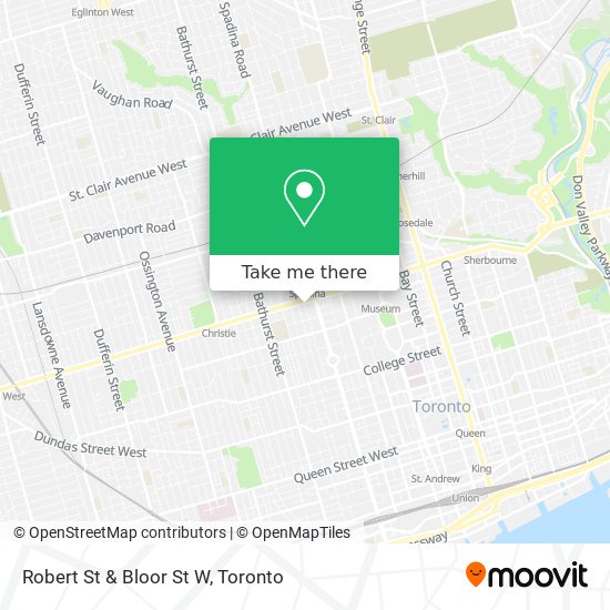 Robert St & Bloor St W map