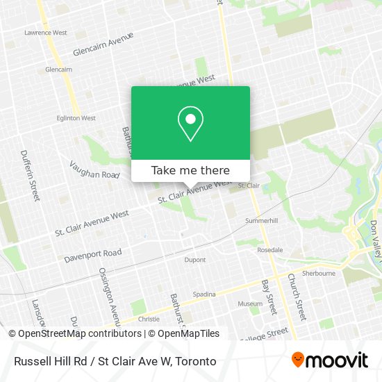 Russell Hill Rd / St Clair Ave W map