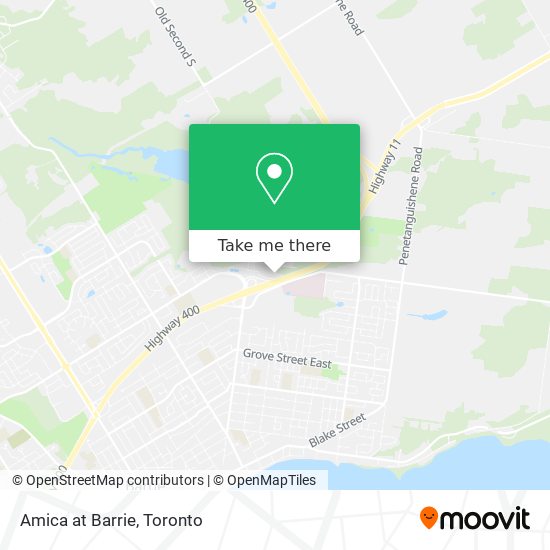 Amica at Barrie map