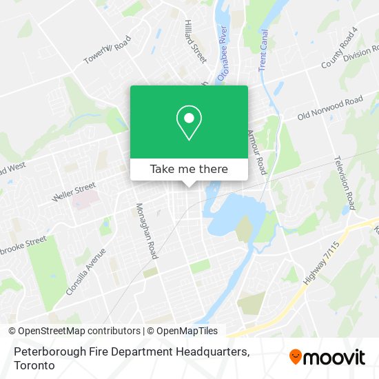 Peterborough Fire Department Headquarters map