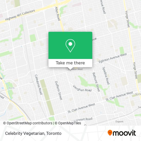 Celebrity Vegetarian map