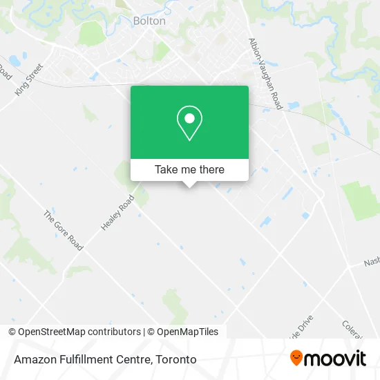 Amazon Fulfillment Centre map