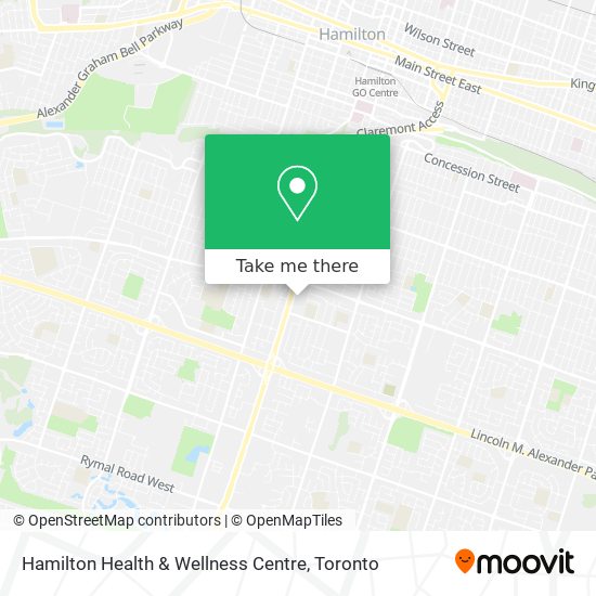 Hamilton Health & Wellness Centre map