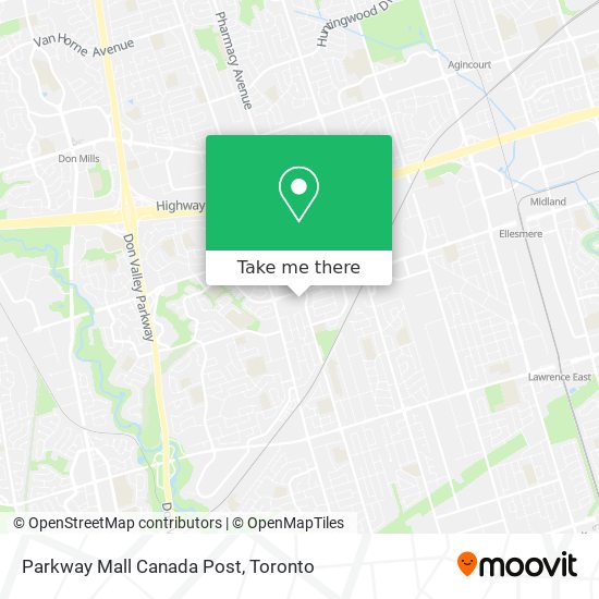Parkway Mall Canada Post map