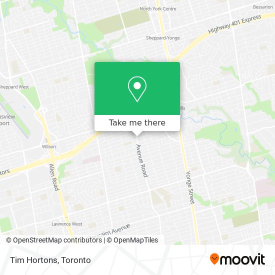 Tim Hortons map