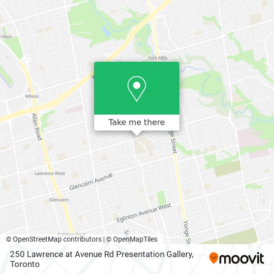 250 Lawrence at Avenue Rd Presentation Gallery map