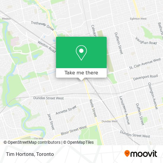 Tim Hortons map