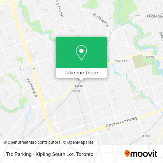 Ttc Parking - Kipling South Lot map
