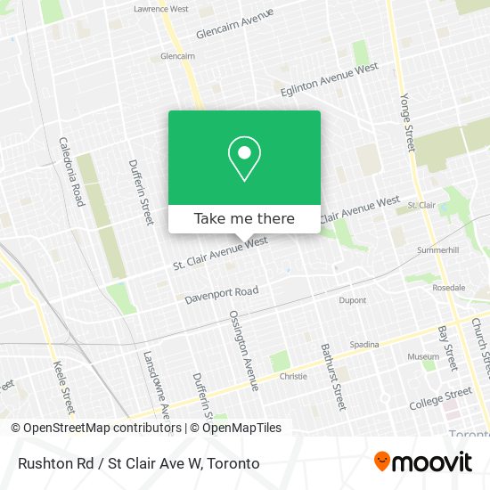Rushton Rd / St Clair Ave W map