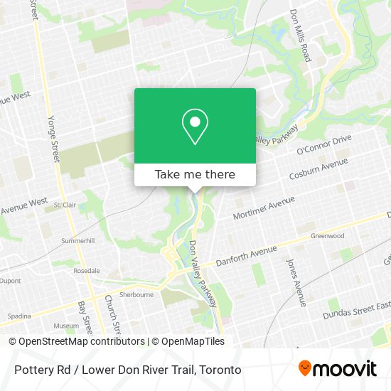 Pottery Rd / Lower Don River Trail map