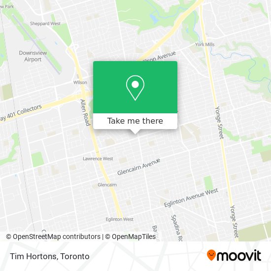 Tim Hortons map