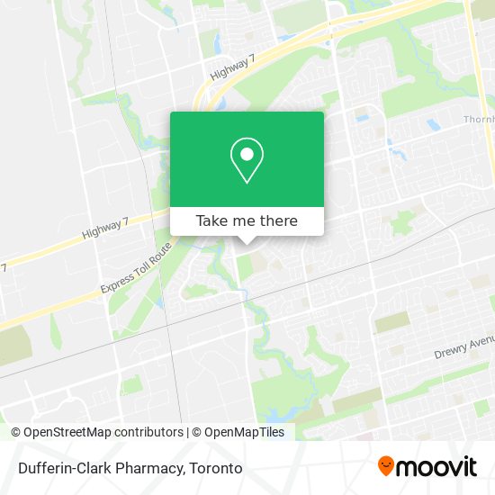 Dufferin-Clark Pharmacy map