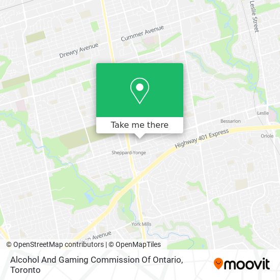 Alcohol And Gaming Commission Of Ontario map