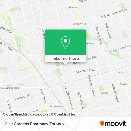 Clair Gardens Pharmacy map