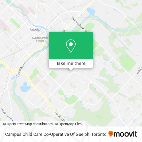 Campus Child Care Co-Operative Of Guelph map