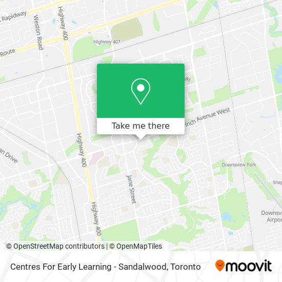 Centres For Early Learning - Sandalwood map