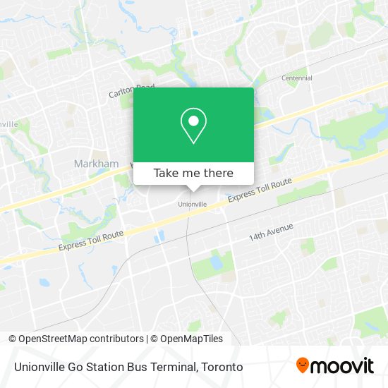 Unionville Go Station Bus Terminal map
