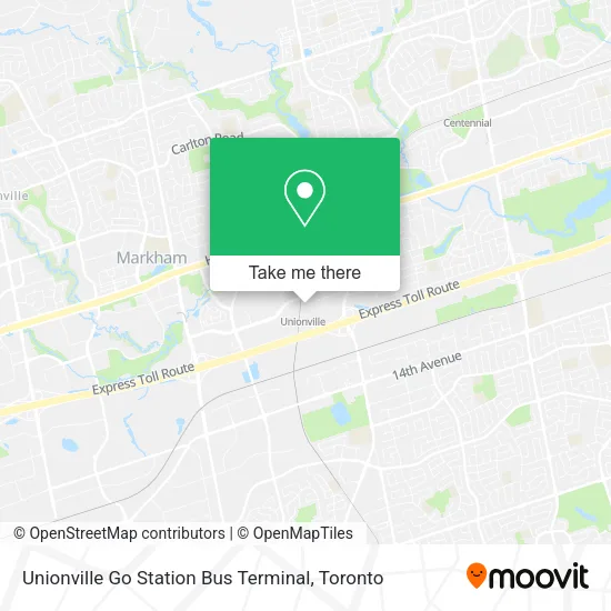 Unionville Go Station Bus Terminal map
