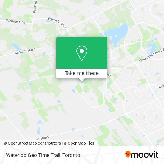 Waterloo Geo Time Trail map