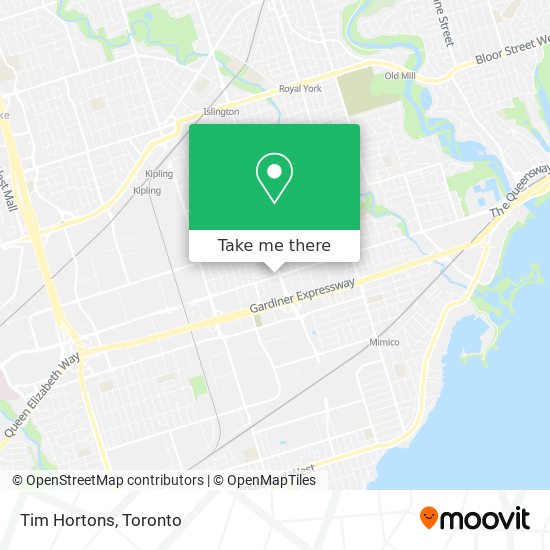 Tim Hortons map