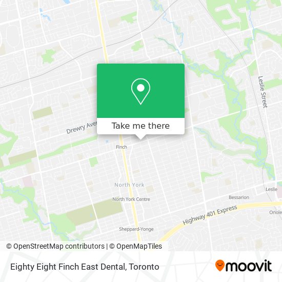 Eighty Eight Finch East Dental map