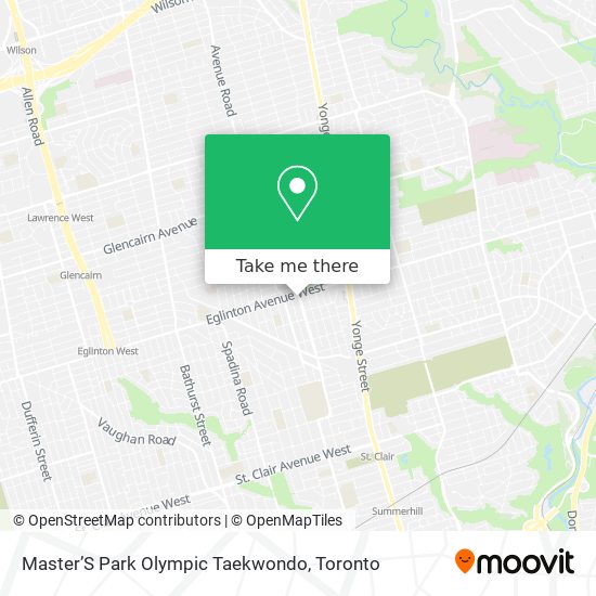 Master’S Park Olympic Taekwondo map