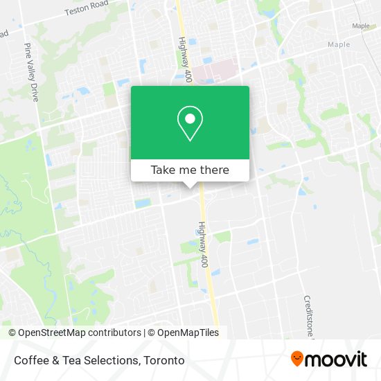 Coffee & Tea Selections map