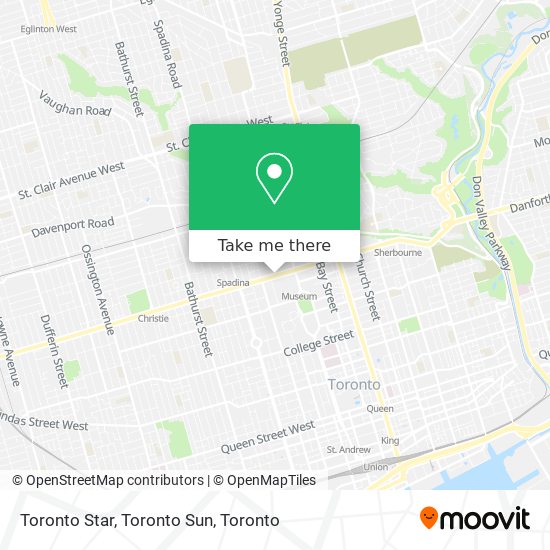 Toronto Star, Toronto Sun map